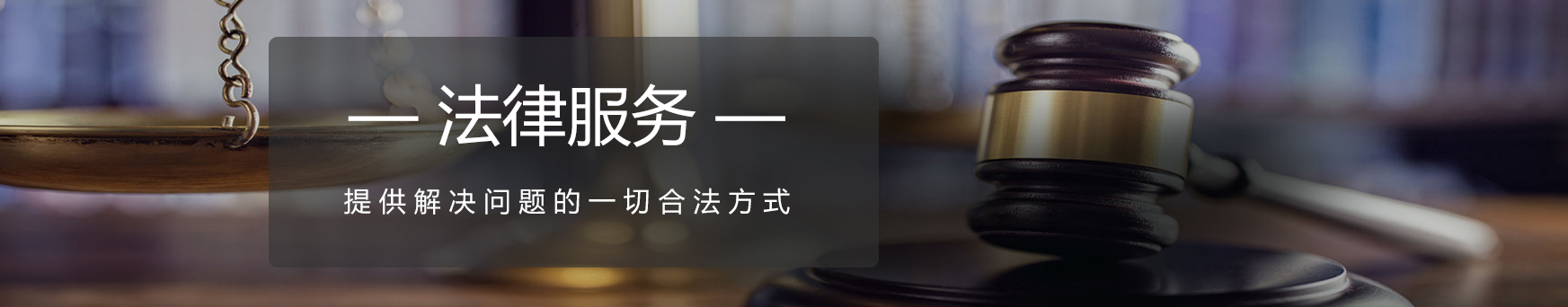 法律服务--提供解决问题的一切合法方式